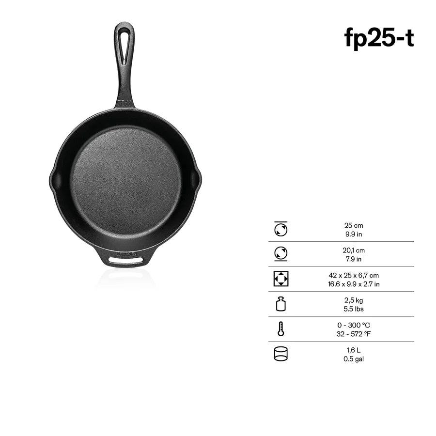 Gietijzeren Skillet met steel