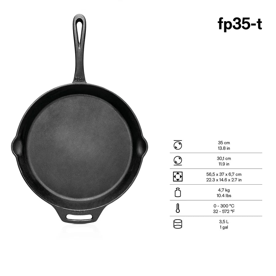 Gietijzeren Skillet met steel