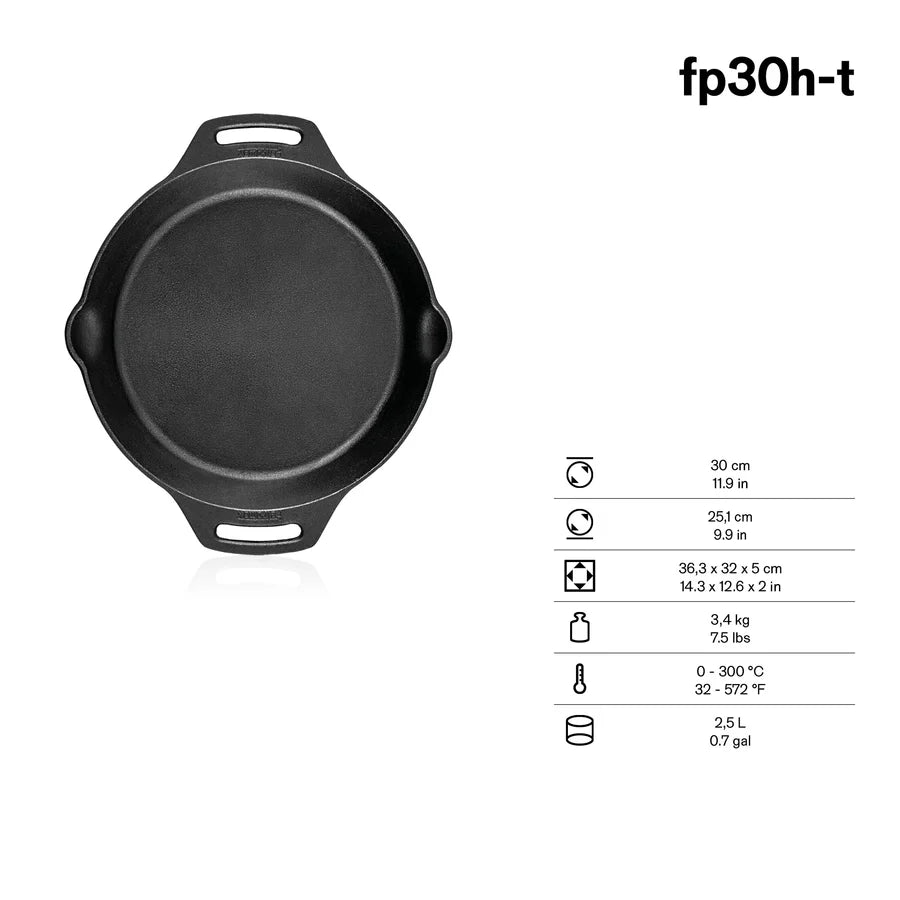 Gietijzeren Skillet met 2 handvaten