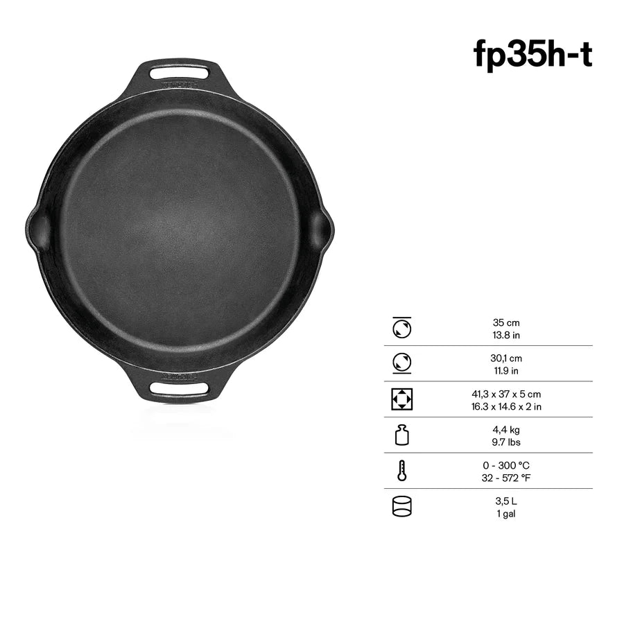 Gietijzeren Skillet met 2 handvaten